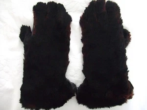 Vintage Jassoy Genuine Leather & Fur Ladies Gloves. Black. 1940/50s. Fur lined. - Picture 1 of 5