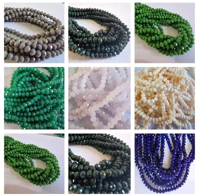 10x Mix Tone Faceted Glass Beads.  Beads Size 6mm,( New Stock). - Image 1 of 2