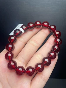 11mm Natural Garnet Bead Bracelet Reiki Crystal Quartz Healing Decorate 1pc - Picture 1 of 6