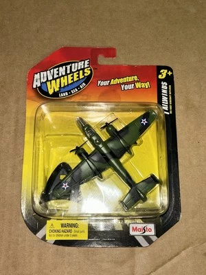2011 Maisto Adventure Wheels Tailwinds B-25 Mitchell Diecast Replica w/ Stand - Image 1 of 4