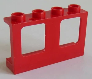 LEGO - Cornice / Frame Cornice Finestra 1 x 4 x 2 (Aereo), Rosso # 61345 - Foto 1 di 2
