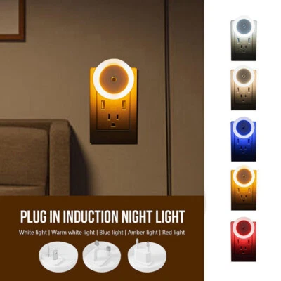 1 Stück LED Nachtlicht Mit Licht Sensor Steckdose Nachtlicht Nachtlampe Lampe - Bild 1 von 4