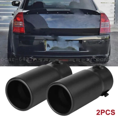 2X Stainless Steel Chrome Rear Exhaust Pipe Tail Muffler Tip For Chrysler 300C Foto 1 de 4