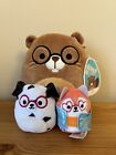 Squishmallows with Glasses Lot Of 3 Assorted Sizes