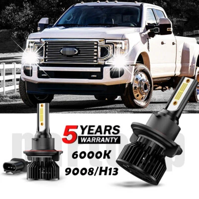 For Ford E-450 Super Duty 2008-2023 LED Headlight High Low Beam Light 9008 H13 Foto 1 de 4