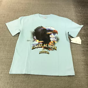 Students Golf Shirt Mens Small Blue Eagle Tee Short Sleeve Streetwear Casual - Picture 1 of 8