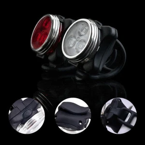 Cyclists USB Rechargeable LED Bike Yakamoz Light Set Waterproof Headlight NEW - Picture 1 of 9