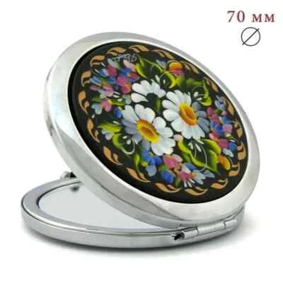 Pocket mirror with Petrykivka painting - Image 1 of 3