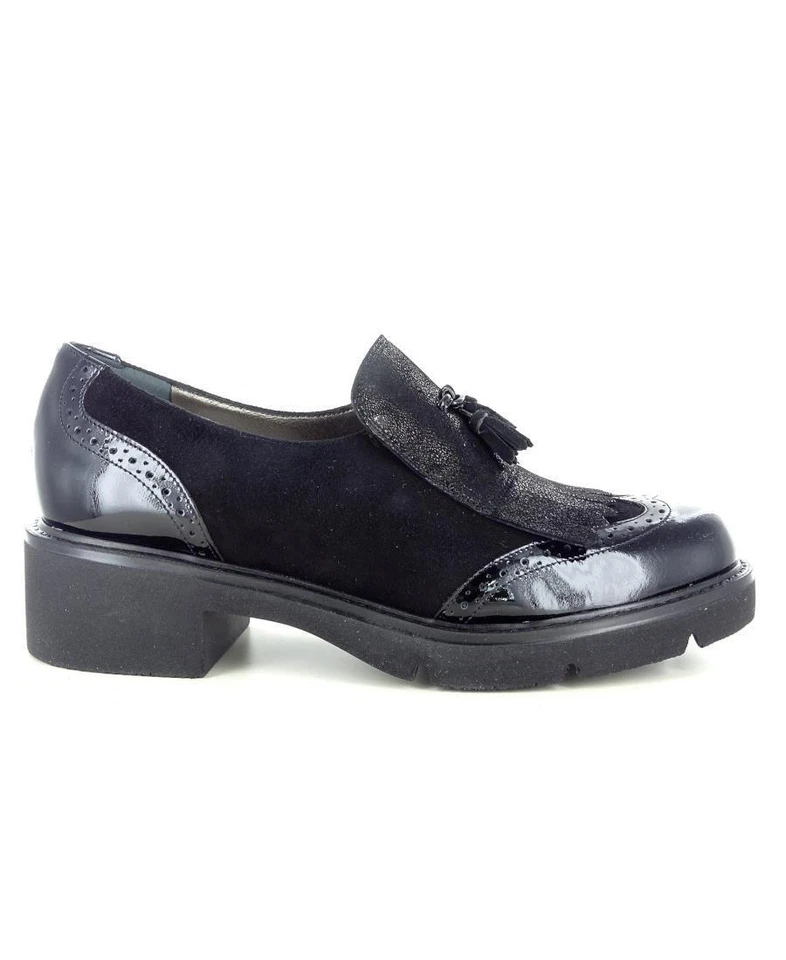 2190 CONFORT SCARPA DONNA ACCOLLATA INVERNALE TACCO 40 COL NERO VERA PELLE CAMOS - Immagine 1 di 1