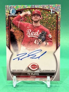 2023 Bowman Draft Chrome 1st Ty Floyd Auto Sparkle Refractor #/71 Reds CDA-TF RC - Imagen 1 de 2