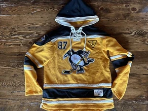 Old Time Hockey Sidney Crosby Jersey Sudadera con Capucha Adulto Mediana Pittsburgh Penguins NHL - Imagen 1 de 6