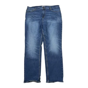 Old Navy Athletic Built In Flex Tapered Denim Jeans Dark Wash Mens 42x32 - Picture 1 of 6