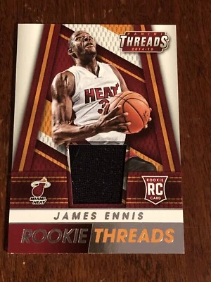 2014-2015 Panini Threads James Ennis Miami Heat Rookie Threads RC Card #72 - Image 1 of 2