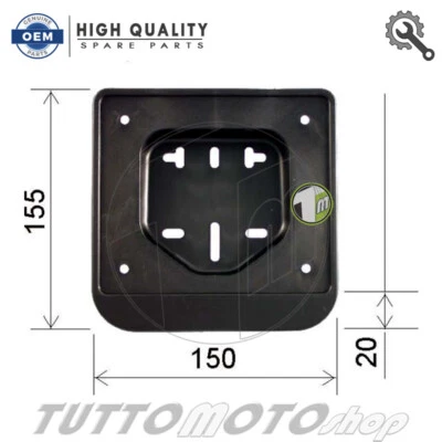 OEM QUALITY SPARE PARTS Portatarga scooter ciclocmotore UNIVERSALE Europeo CIAO SI VESPA APE 50 -150x155