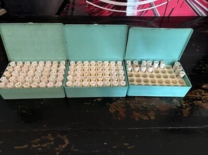 Vintage Avon Aqua/Turquoise Cases, Lipstick Sampler 3 Boxes Incl 93 Samples - Picture 1 of 5