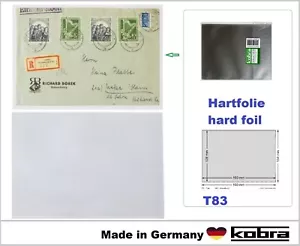Schutzhüllen Briefehüllen 190x128mm große Briefe KOBRA T83-10 Hartfolie 10 Pack - Picture 1 of 19
