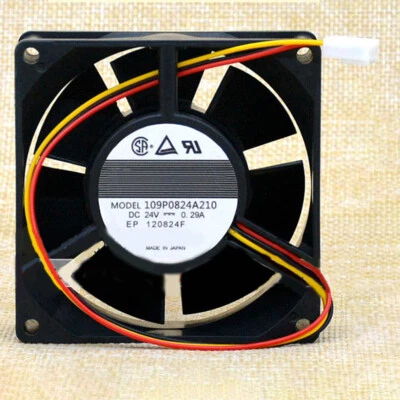 Cooling Fan 109P0824A210 for Sanyo SANACE80 24V 0.29A 3pin 80*80*32mm - Image 1 of 2
