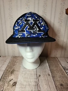 Baseball Hat University Of Minnesota Digital Camo Snapback Blue And Black Youth - Picture 1 of 16