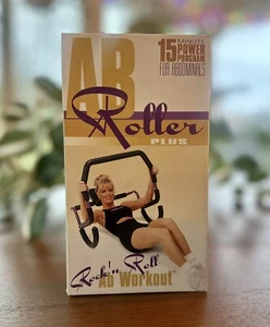 AB Roller Plus (VHS, 1995) Rare Rock ‘n Roll Ab Workout Brenda Dykgraaf - Bild 1 von 3
