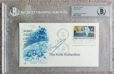BUZZ ALDRIN-Auth Signed First Day Cover 1969-2nd Astronaut To Walk on The Moon Cover