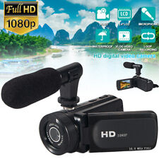Hd 1080P Digital Video Camera Camcorder for YouTube Vlogging Recorder+Microphone