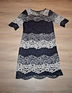 Cocktailkleid Ana Alcazar Kleid Spitzenkleid Gr 38 Schwarz grau creme ungetragen - Bild 1 von 4