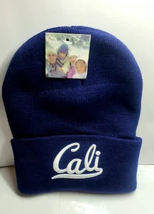NEW! CALI BEANIE CAP (DARK BLUE) FREE-SHIPPING- YOUNG ADULT (Medium Size) - Picture 1 of 2