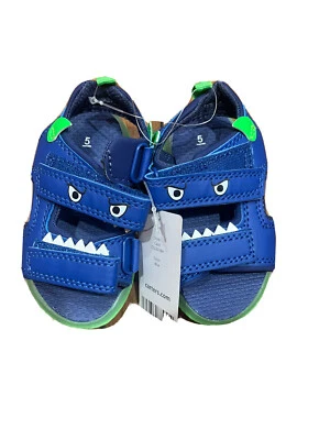 Carter's Baby Boys Blue Monster Shoes Size 5 - Image 1 of 2