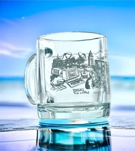 Coffee Computer History Silicon Valley Company Glas Tasse O’Neal 1985 Promo - Bild 1 von 4