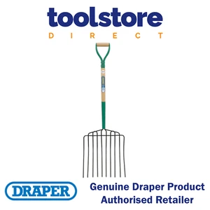 Draper 63578 10 Prong Manure Fork with Wood Shaft and MYD Handle - Picture 1 of 2