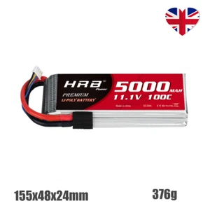 HRB 11.1V 3S LiPo Battery 5000mAh 100C TRX for RC Car Turck Airplane Car - Picture 1 of 6