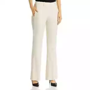 ELIE TAHARI Anna Damen-Schluckhose dunkelbeige mit ausgestellter Schlitztasche - Bild 1 von 2