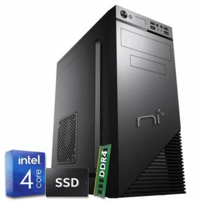 PC DESKTOP COMPUTER FISSO INTEL QUAD CORE RAM 8GB SSD 240 GB DVD/WIFI ASSEMBLATO - Immagine 1 di 4