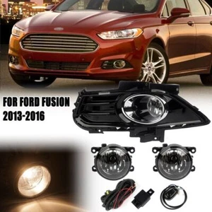 Halogen Fog Light w/ Bumper Frame Cover Daytime Running Light For Ford Fusion - Picture 1 of 9