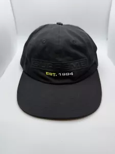Supreme Hat Mens Strapback Black 6 Panel Cap Cotton Twill Box Logo Made In USA - Picture 1 of 7