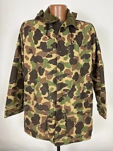 Vintage Duxbak Duck Camo Goretex Jacke Herren M Windbreaker Kapuze Feldjagd - Bild 1 von 23
