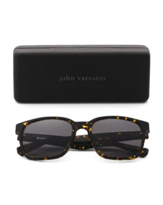 John Varvatos Sonnenbrille SJV554 56 mm Schildkrötenschädel POLARISIERT Made in Japan - Bild 1 von 12