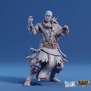 Human Monk - Pose 1 | Arcane Minis | The Nightmare Express | D&D 35mm - Picture 1 of 4