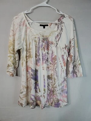 SUZIE в городе блузка женский размер средний 3/4 рукав цветочный украшенный богемное - Изображение 1 из 4