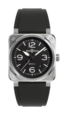 BELL & ROSS BR03A-BL-ST/SRB Automatic Watch Black Steel Rubber CAL.302 SWISS 41m - Image 1 of 4