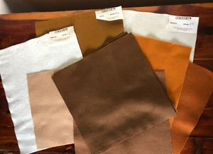Schurwollfilz Konvolut weiß braun orange intercal & andere 9 Stück Reste - Bild 1 von 13