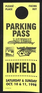 1998 Las Vegas Speedway 500K Hanger Infield Parking Pass - sehr guter Zustand - Bild 1 von 2