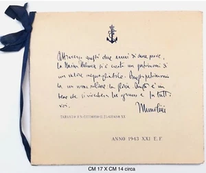 TARANTO REGIA MARINA MILITARE NAVE L…A.XX°1942 CALENDARIO PER L’ANNO 1943 XXI° - Picture 1 of 6