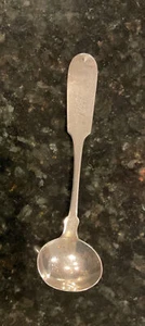 VINTAGE MÜNZ SILBER SCHÖPFKELLE, Mono, gemarkt T.W. Newton - Bild 1 von 6