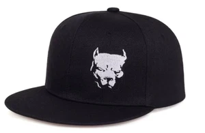 Nuovo cappello cane Pit Bull classico berretto snapback hip hop basket nero - Foto 1 di 4