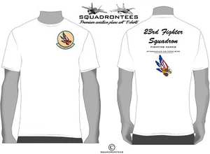 23rd Fighter Squadron Fighting Hawks Squadron T-Shirt - USAF Licensed Product - Picture 1 of 2