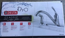 Delta 400-DST Classic Single Handle Kitchen Faucet with Spray, Chrome