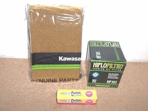 Kawasaki Tune up kit NGK Spark Plug +  Air and Oil Filter Prairie KVF 400 KVF400 - Bild 1 von 3