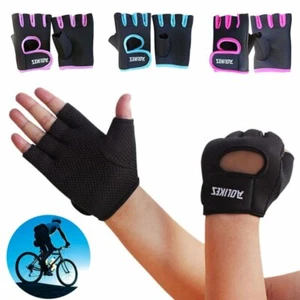 Men Women Fitness Gloves Weight Lifting Gym Sport Workout Training Wrist Wrap  - Picture 1 of 17