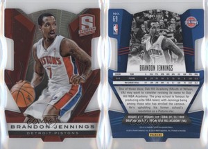 2013-14 Panini Spectra Image Variation Red Die-Cut /25 Brandon Jennings #69